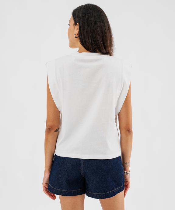 Tee-shirt sans manches avec empiècements en dentelle femme vue1 - GEMO(FEMME PAP) - GEMO