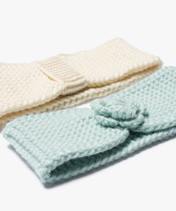 Bandeaux cheveux bébé fille en maille pailletée (lot de 2) vue2 - GEMO(BEBE DEBT) - GEMO
