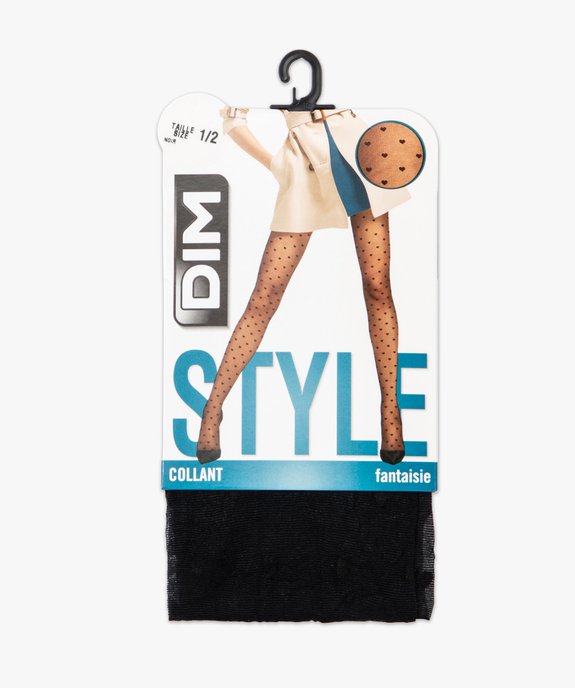 Collant fantaisie avec motifs coeurs femme - Dim Style  vue4 - DIM - GEMO