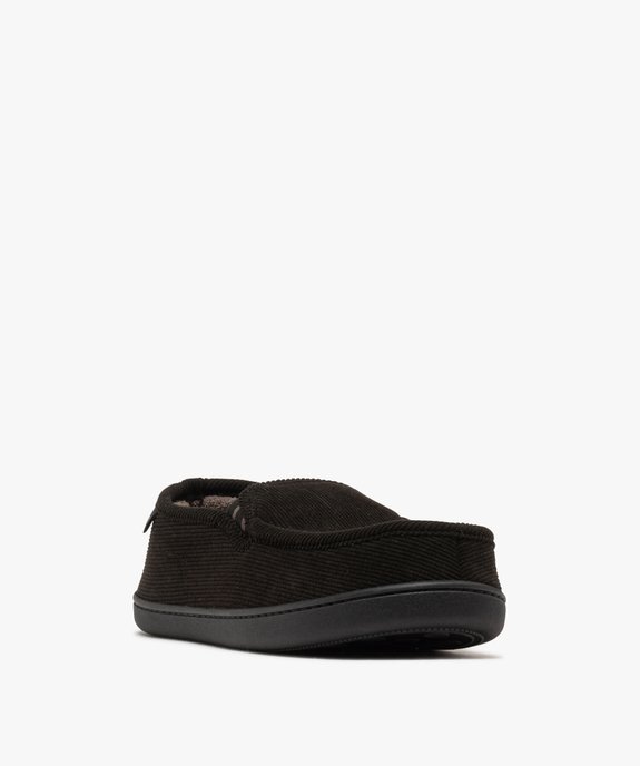 Chaussons mocassins en velours homme - Isotoner vue2 - ISOTONER - GEMO