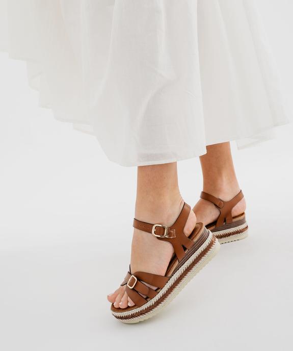 Sandales à brides sur semelle compensée femme - Valentina Baldano vue7 - VALENTINA BALDA - GEMO