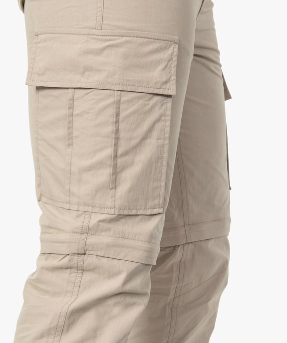 Pantalon homme en toile transformable en bermuda vue2 - GEMO (HOMME) - GEMO