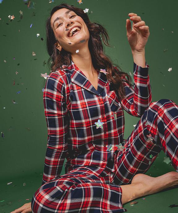 Pyjama à motif tartan femme - LuluCastagnette vue1 - LULUCASTAGNETTE - GEMO