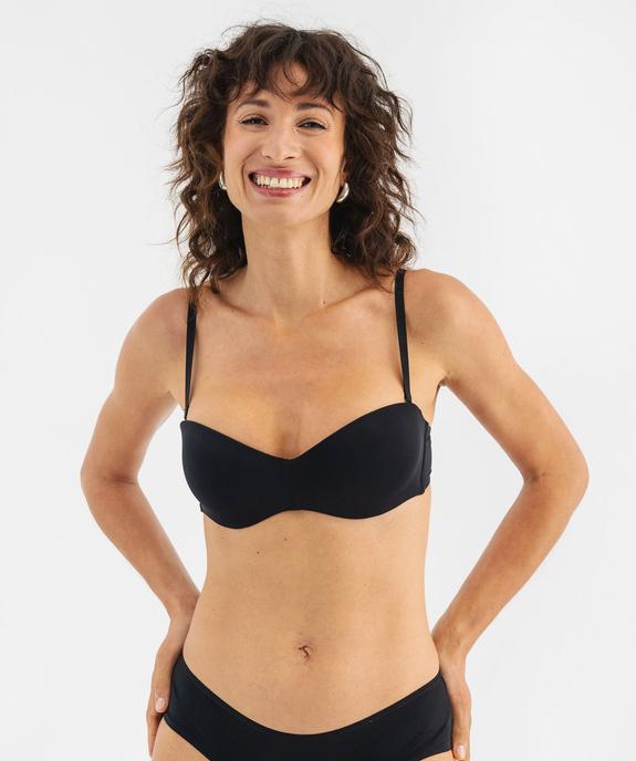  Soutien-gorge bandeau en microfibre avec bretelles muti-positions vue6 - GEMO 4G FEMME - GEMO
