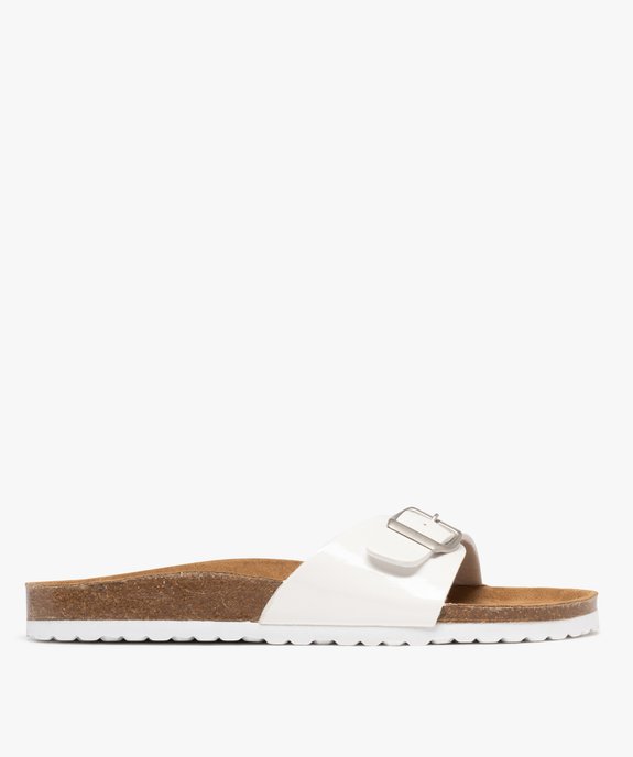 Mules à large bride vernie et semelle anatomique femme vue1 - VALENTINA BALDA - GEMO