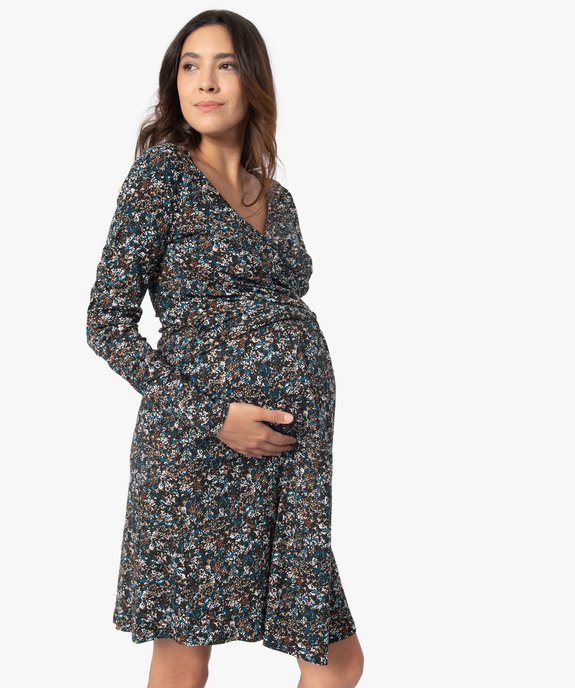 Robe de grossesse et d'allaitement en maille vue1 - GEMO (MATER) - GEMO