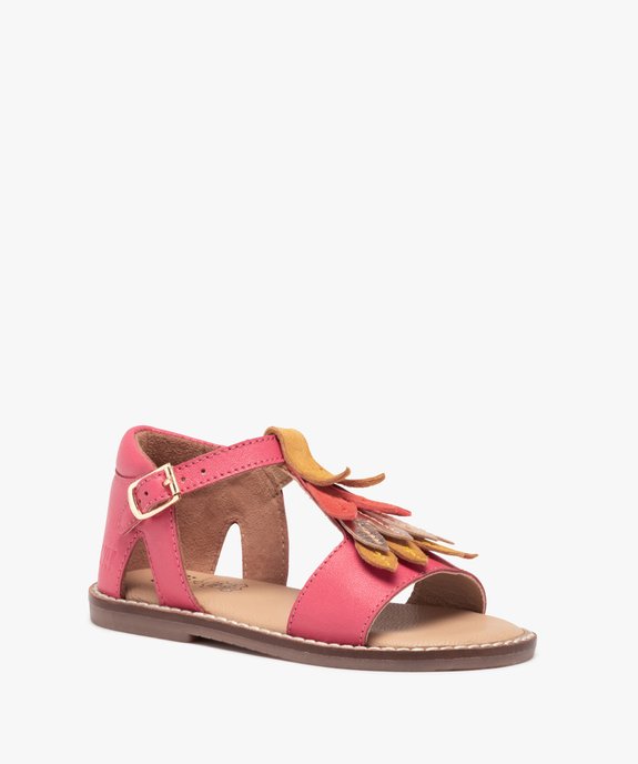 Sandales fille dessus cuir et franges colorées – NA! - NA! Sandales fille dessus cuir et franges colorées – NA! vue2 - NA! - GEMO