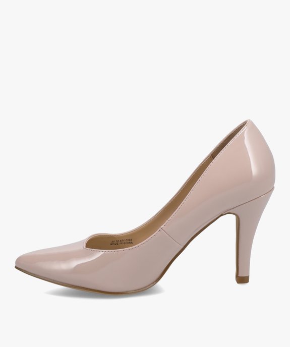 Escarpins femme unis et vernis à bout pointu vue3 - GEMO(URBAIN) - GEMO
