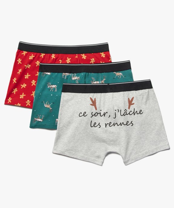 Boxers homme dans boite cadeau (lot de 3) vue1 - GEMO 4G HOMME - GEMO