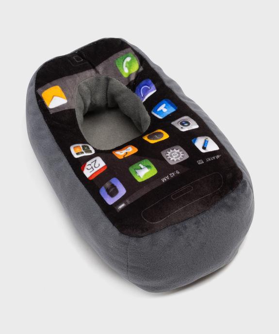 Chaussons fantaisie en volume motif smartphone garçon gris vue5 - GEMO (ENFANT) - GEMO