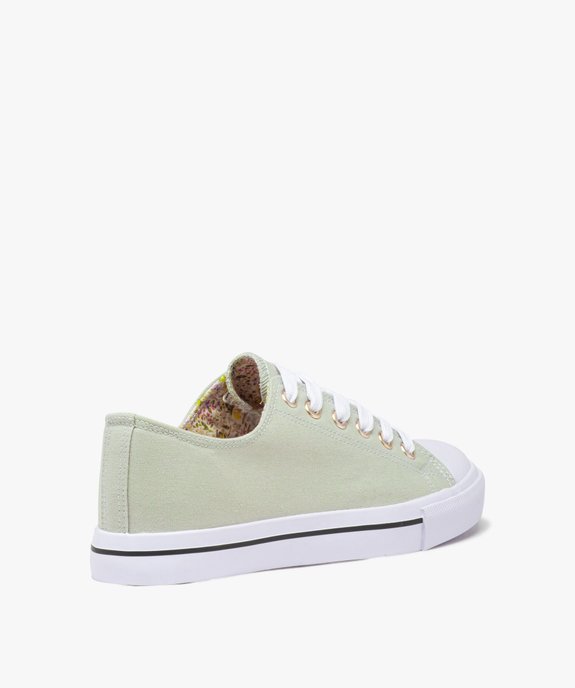 Baskets femme en toile unies à semelle épaisse avec lacets vue5 - GEMO 4G FEMME - GEMO
