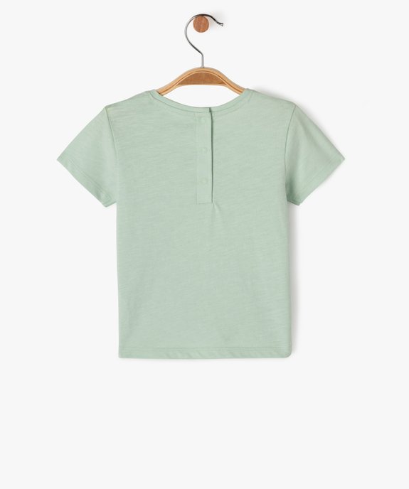Tee-shirt manches courtes à plastron volanté bébé fille vue3 - GEMO(BEBE DEBT) - GEMO