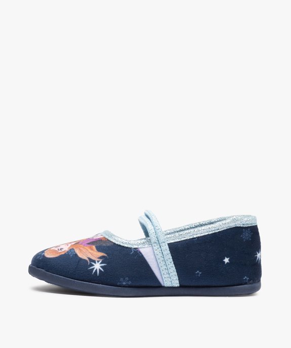Chaussons fille ballerines en velours - Reine des Neiges  vue3 - REINE DES NEIGE - GEMO