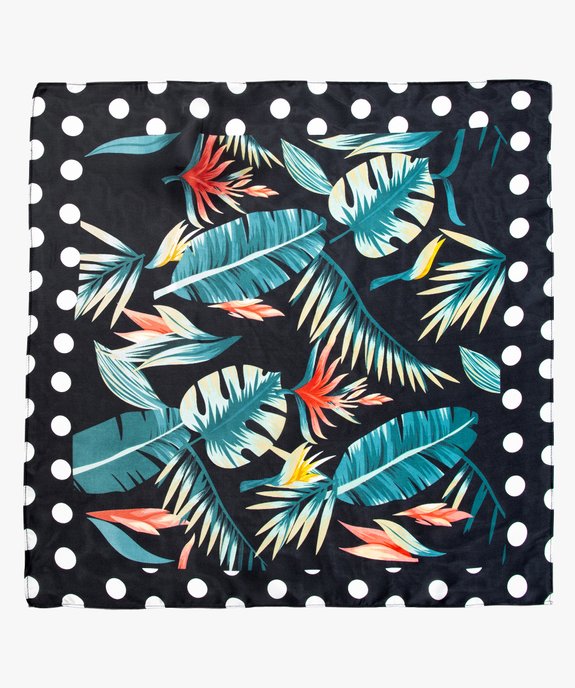 Foulard femme imprimé en matière satinée forme carrée vue3 - GEMO (ACCESS) - GEMO
