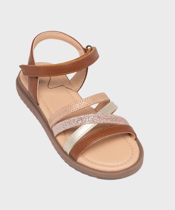 Sandales à brides métallisées et pailletées fille - Lovely Wings vue5 - LOVELY WINGS - GEMO