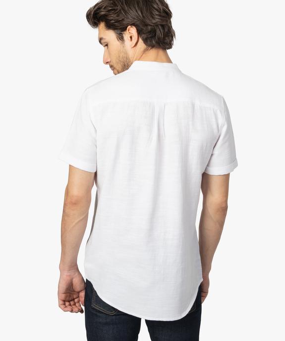 Chemise homme à col mao et manches courtes vue3 - GEMO (HOMME) - GEMO