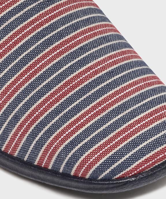Chaussons mules souples et légers en toile rayé homme vue6 - G'FLEX GEMO FOR GOOD - GEMO