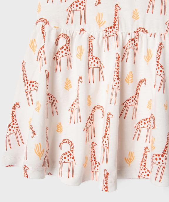 Robe à col volanté en jersey de coton bébé fille vue3 - GEMO 4G BEBE - GEMO