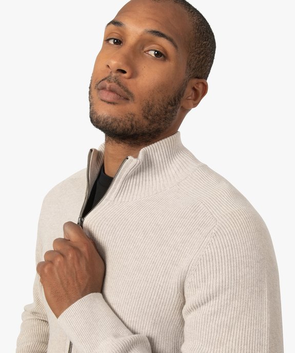 Gilet homme zippé à col montant vue2 - GEMO (HOMME) - GEMO