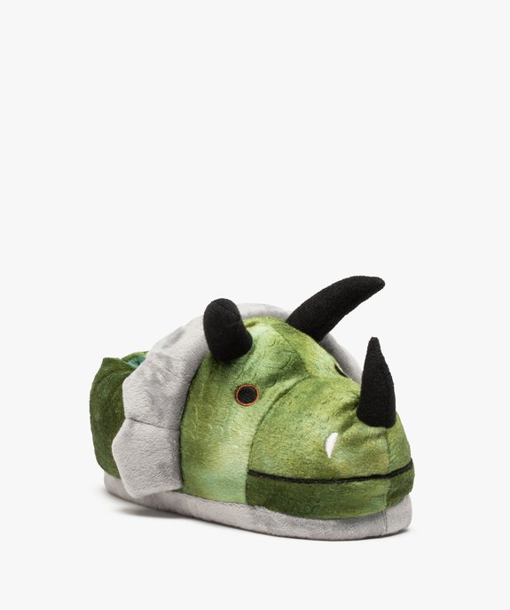 Chaussons garçon 3D en forme de dinosaure tricératops vue2 - GEMO (ENFANT) - GEMO