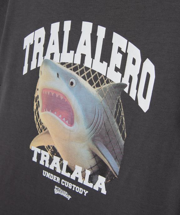 Tee-shirt manches courtes avec motif requin garçon - Skifidol Italian Brainrot vue2 - BRAINROT - GEMO