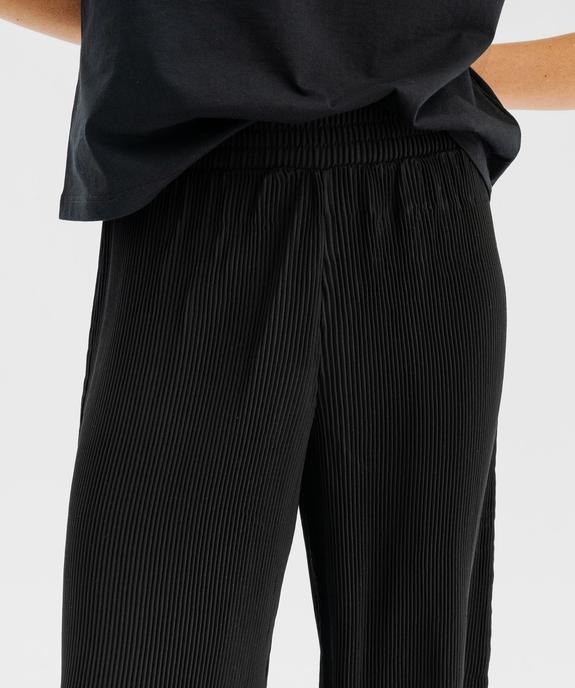 Pantalon large et fluide en voile plissé femme - GEMO(FEMME PAP) Pantalon large et fluide en voile plissé femme vue2 - GEMO(FEMME PAP) - GEMO