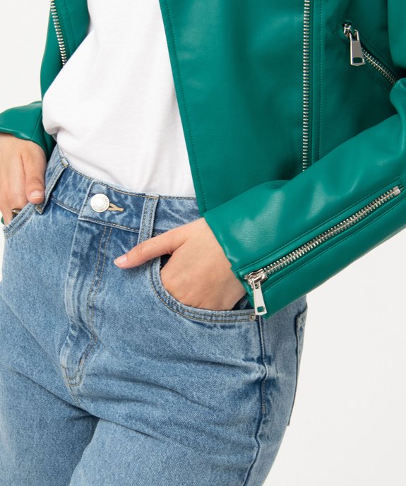 Jean "Wide leg" taille haute coloris délavé femme vue2 - GEMO(FEMME PAP) - GEMO