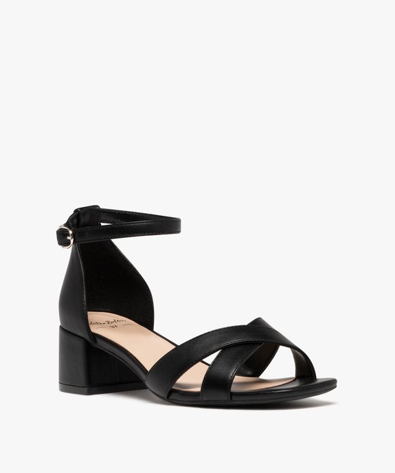 Sandales à brides croisées et talon fermé femme - Valentina Baldano vue3 - VALENTINA BALDA - GEMO