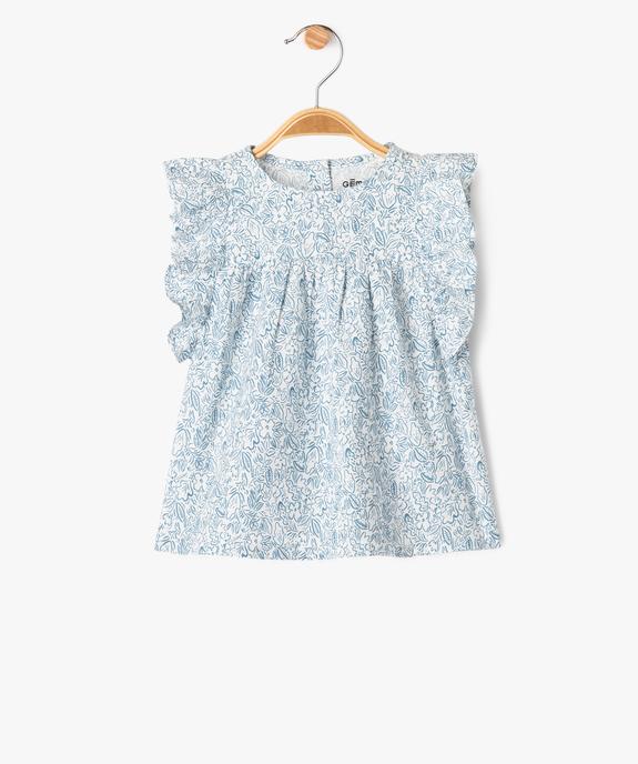 Blouse sans manches amples et fleuri à volants bébé fille vue1 - GEMO(BEBE DEBT) - GEMO