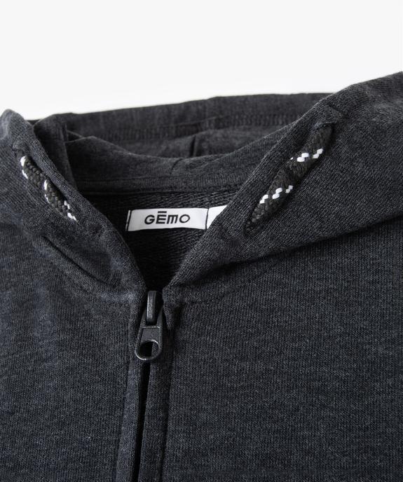 Sweat zippé avec capuche garçon vue2 - GEMO (ENFANT) - GEMO