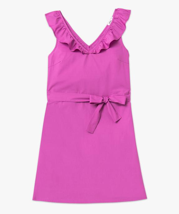Robe femme en coton avec volant sur le col vue4 - GEMO(FEMME PAP) - GEMO