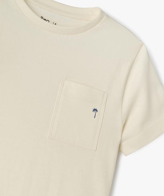 Tee-shirt manches courtes avec poche poitrine imprimée garçon vue2 - GEMO (ENFANT) - GEMO
