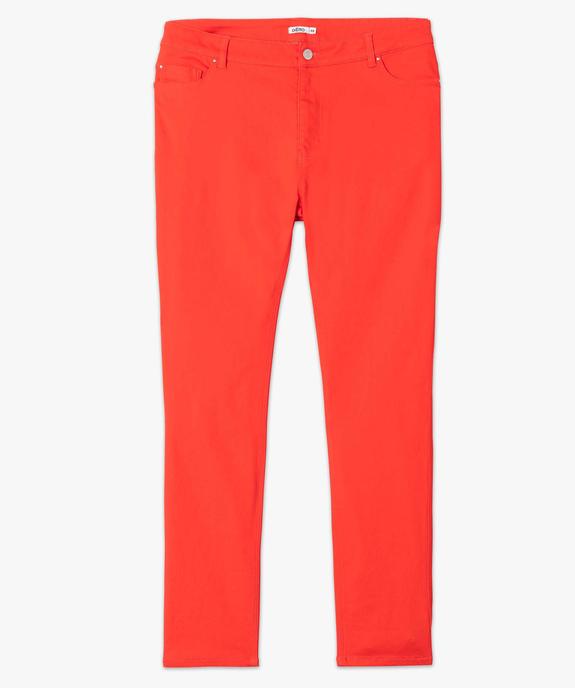Pantalon femme grande taille en coton stretch coupe Regular vue4 - GEMO (G TAILLE) - GEMO