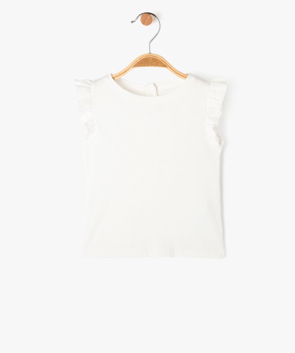 Débardeur en maille côtelée à volants bébé fille vue1 - GEMO(BEBE DEBT) - GEMO