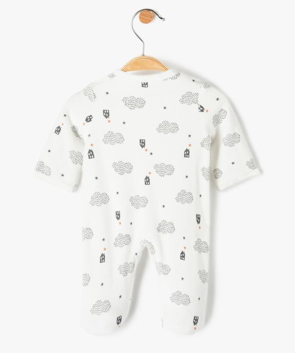 Pyjama bébé naissance en velours imprimé - Petit Béguin vue4 - PETIT BEGUIN - GEMO