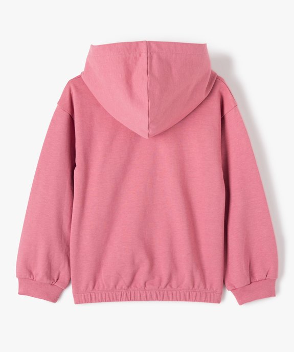 Sweat fille à taille froncée et capuche, motif pailleté vue4 - GEMO (ENFANT) - GEMO