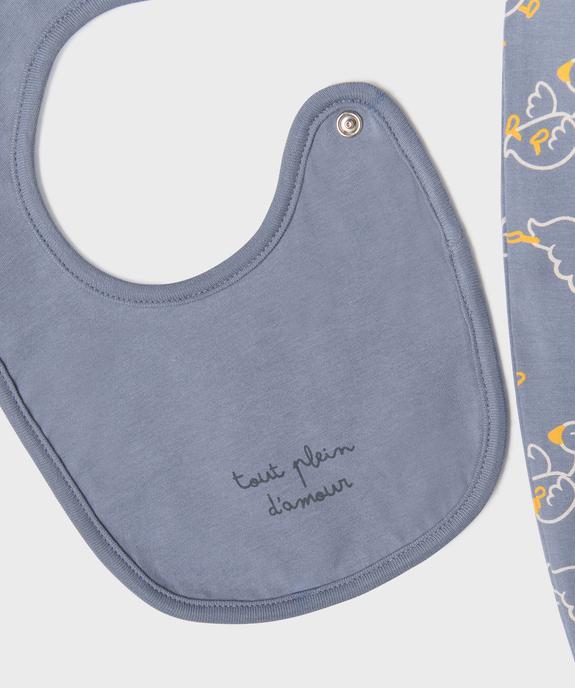 Ensemble 3 pièces bavoir, body et pyjama bébé vue5 - GEMO(BB COUCHE) - GEMO