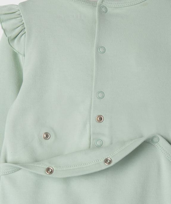 Pyjama dors-bien avec volants sur les épaules bébé fille vue2 - GEMO 4G BEBE - GEMO