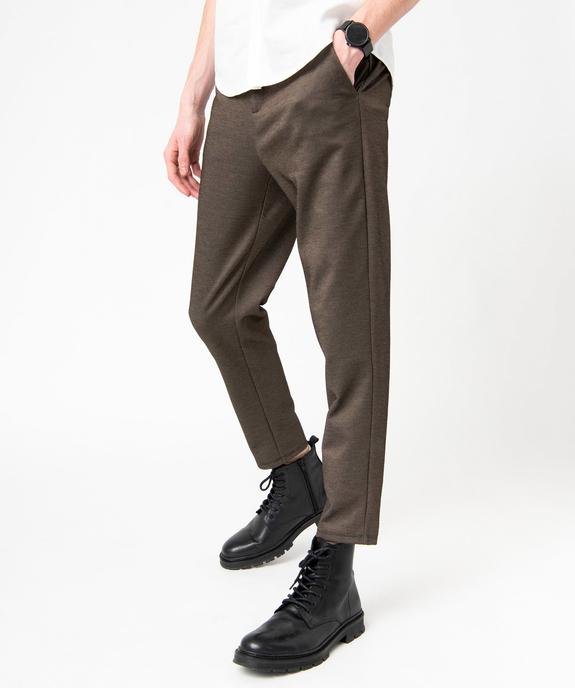 Pantalon homme en maille piquée vue1 - GEMO (HOMME) - GEMO