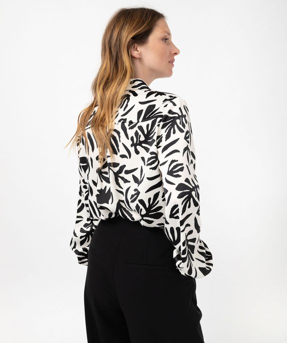 Chemise imprimée en matière satinée femme vue4 - GEMO(FEMME PAP) - GEMO