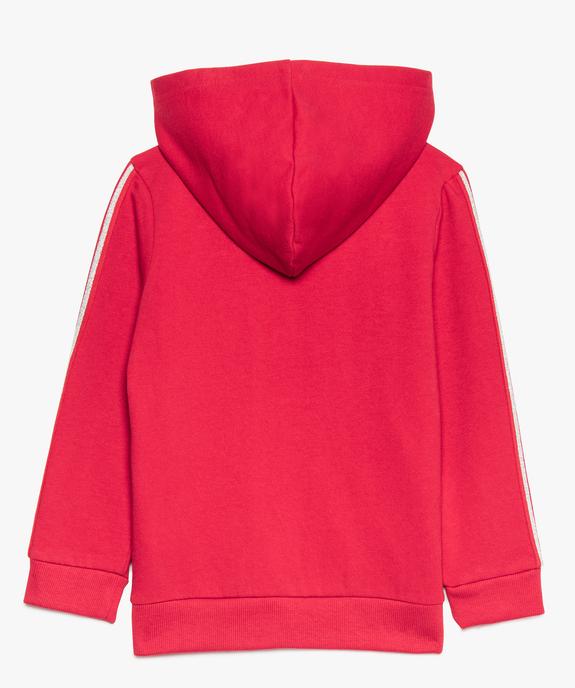 Sweat fille zippé à capuche et paillettes vue2 - GEMO (ENFANT) - GEMO