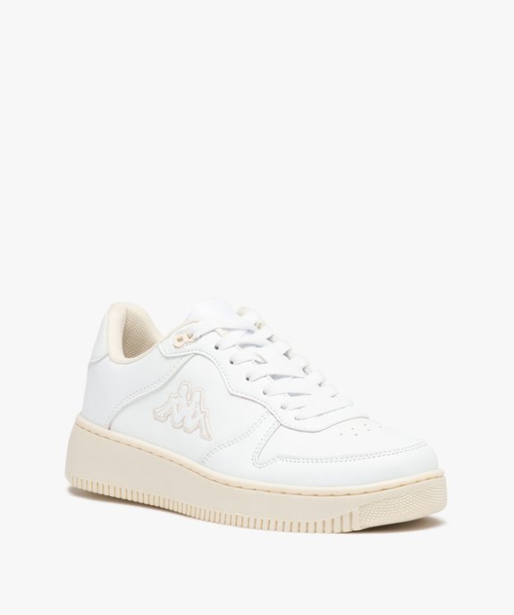 Baskets femme unies style rétro à lacets - Kappa vue2 - KAPPA - GEMO