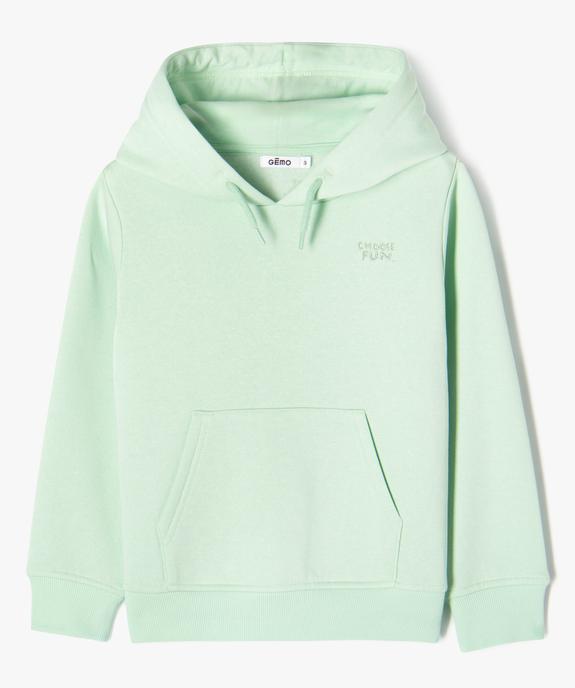 Sweat à capuche intérieur molletonné garçon vue1 - GEMO (ENFANT) - GEMO