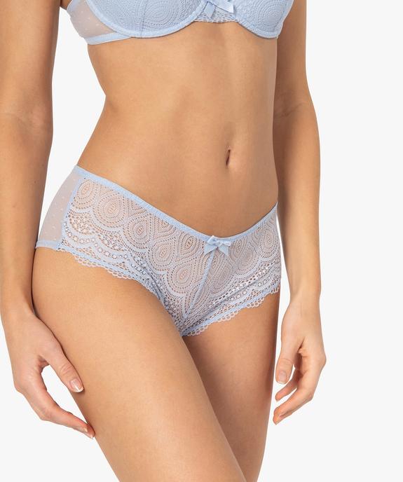 Shorty en dentelle et tulle femme (lot de 2) vue1 - GEMO(HOMWR FEM) - GEMO