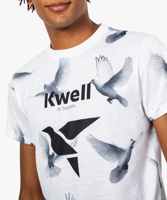 Tee-shirt homme imprimé colombes - Kwell by Soprano vue2 - KWELL - GEMO