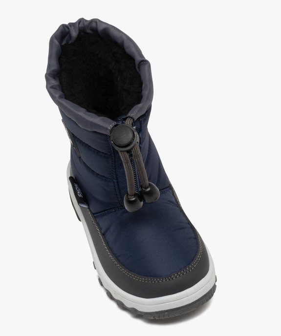 Après-ski bébé garçon fourrés avec zip central et bouton auto-bloquant vue5 - ATHLETIC - GEMO