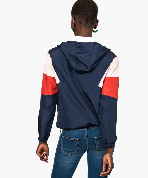 Blouson coupe-vent pour femme tricolore vue3 - FOLLOW ME - GEMO