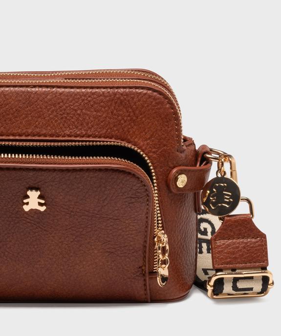 Sac en matière grainée avec deux bandoulières amovibles femme - LuluCastagnette vue2 - LULU CASTAGNETT - GEMO