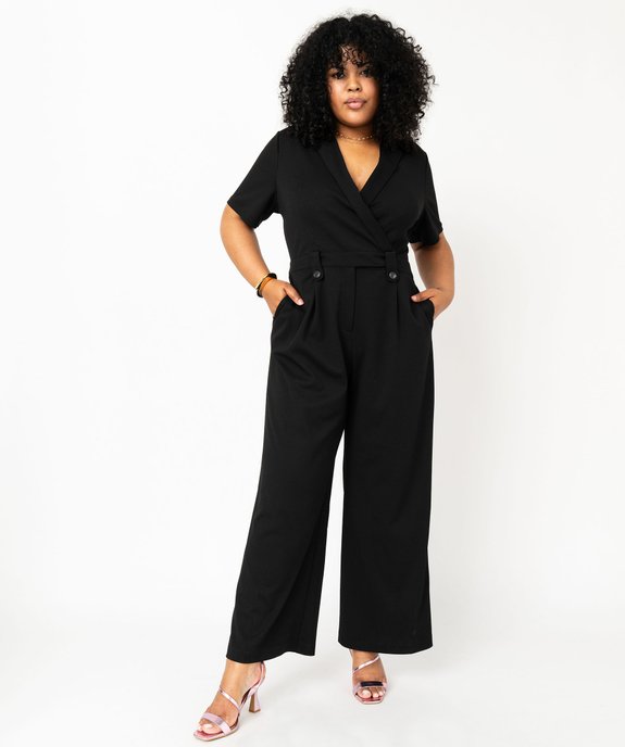 Combinaison pantalon à manches courtes femme grande taille vue1 - GEMO (G TAILLE) - GEMO