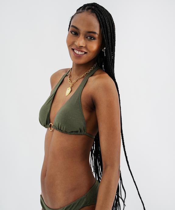 Haut de maillot de bain forme triangle femme avec mousses amovibles vue1 - GEMO (PLAGE) - GEMO